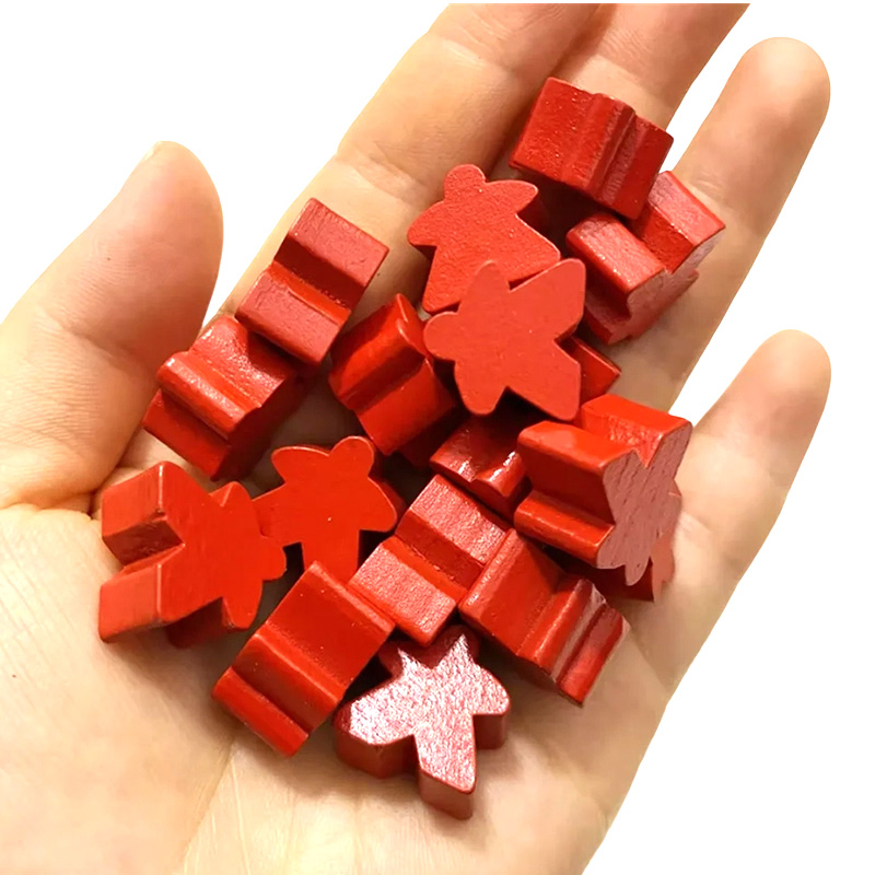 Flerfarget meeple bondespilltilbehør i tre
