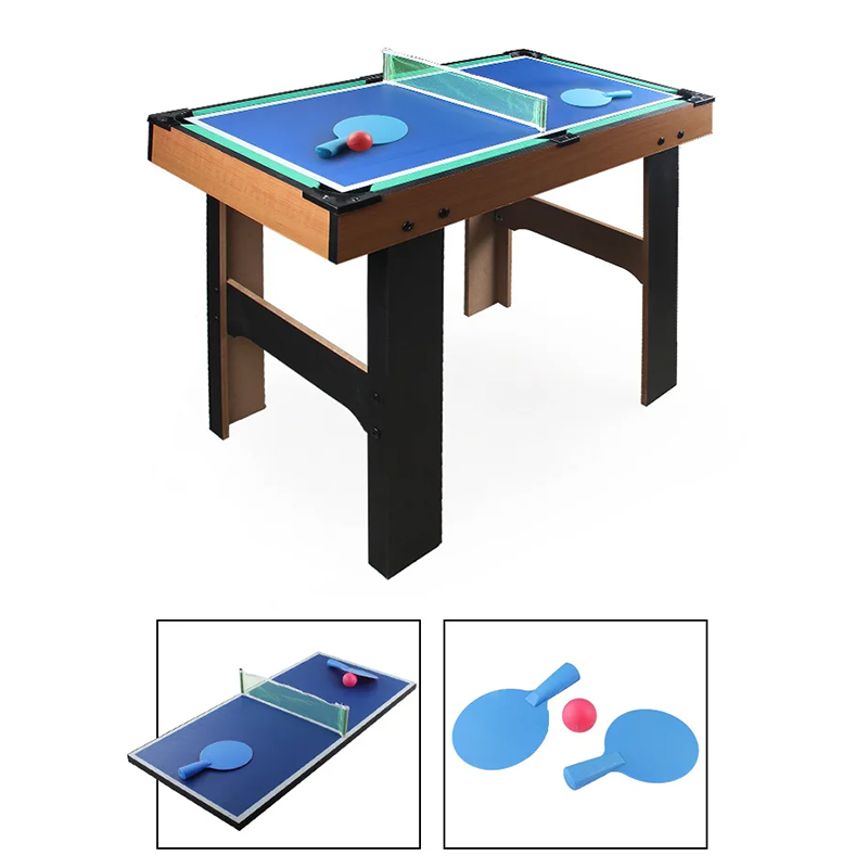 4-i-1 flerspillbord med bordfotball, airhockey, bordtennis og basseng