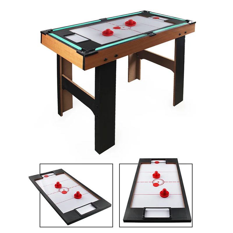 4-i-1 flerspillbord med bordfotball, airhockey, bordtennis og basseng
