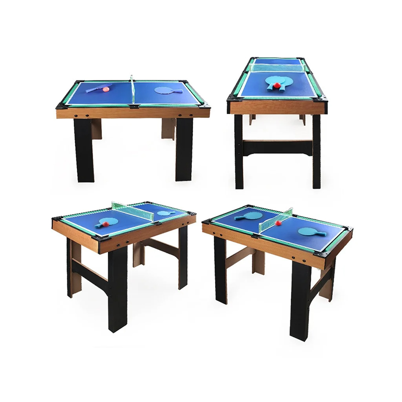 4-i-1 flerspillbord med bordfotball, airhockey, bordtennis og basseng