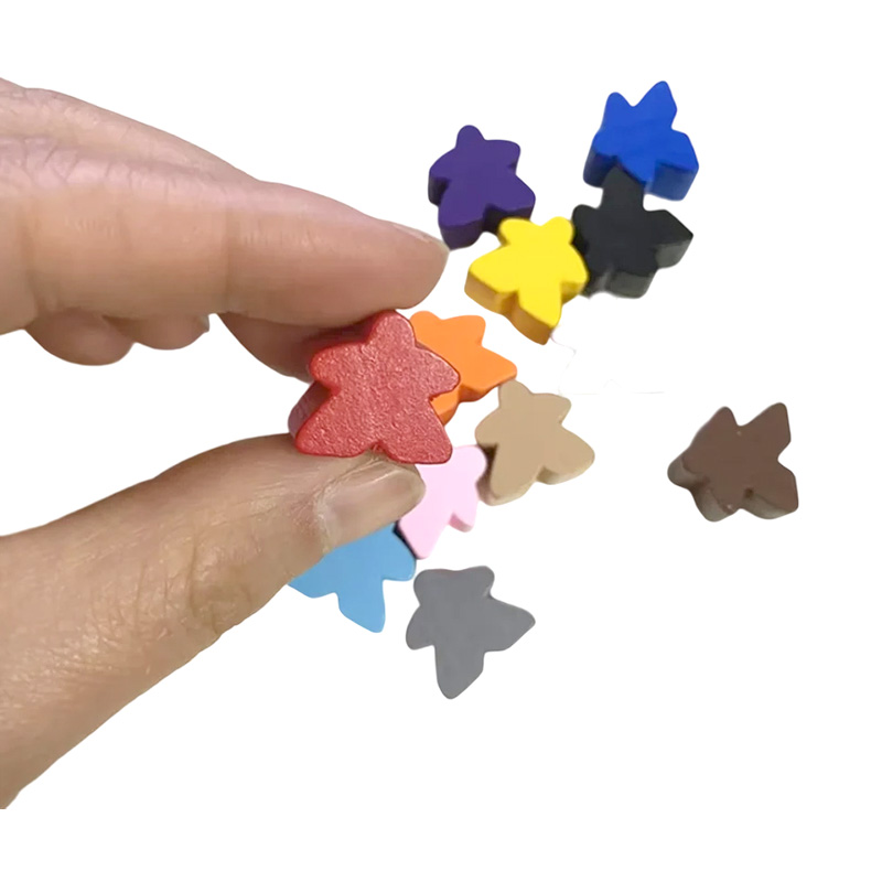 Flerfarget meeple bondespilltilbehør i tre