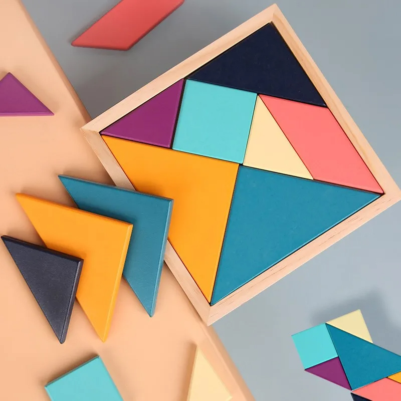 Montessori ColorWood Tangram sett