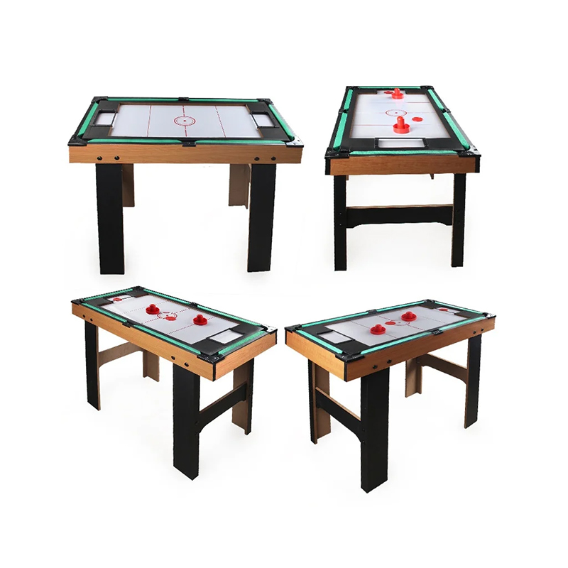 4-i-1 flerspillbord med bordfotball, airhockey, bordtennis og basseng