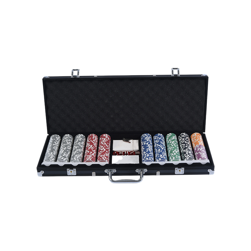 500-chips kasinostilsett med etui