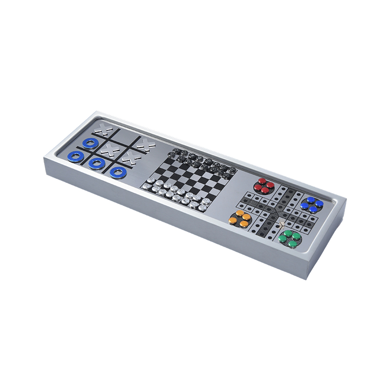 Aluminiumslegering Magnetisk 3-i-1 SJAKKspillsett