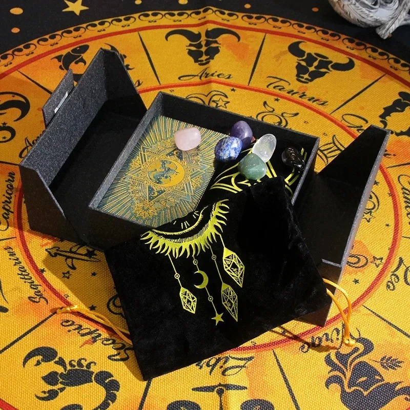 Zodiac-tema samleobjektutgave - Mystic's Treasure Tarot & Crystal Set