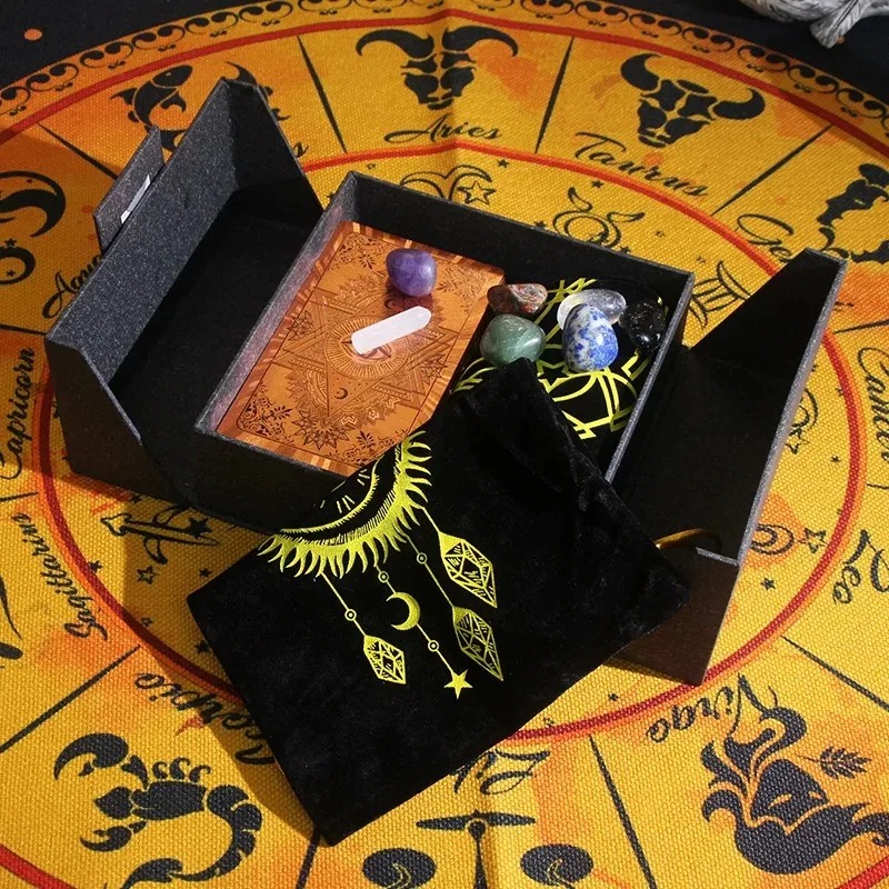 Zodiac-tema samleobjektutgave - Mystic's Treasure Tarot & Crystal Set
