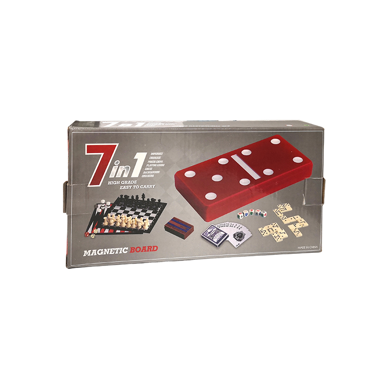 Red Polka-Dot Edition - klassisk domino- og krybbesett