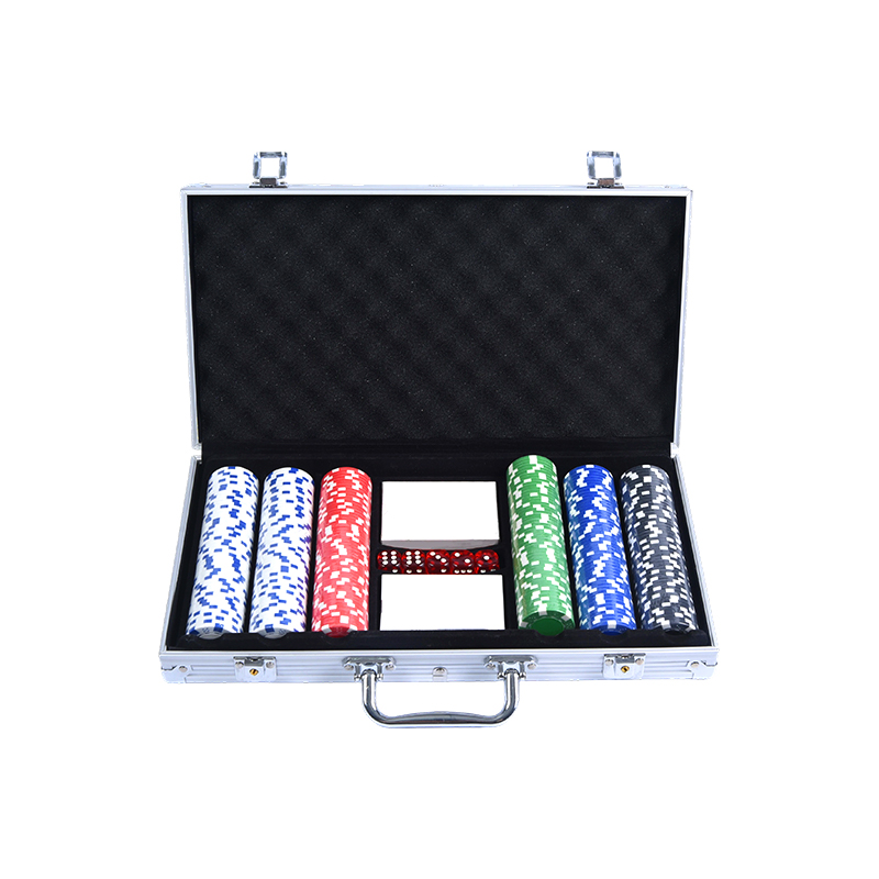 Aluminiumskoffert komplett med terninger og dealerknapp Premium Poker Chip Set