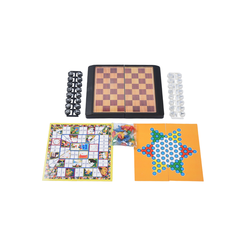 Bærbart etui 6-i-1 magnetisk brettspillsett