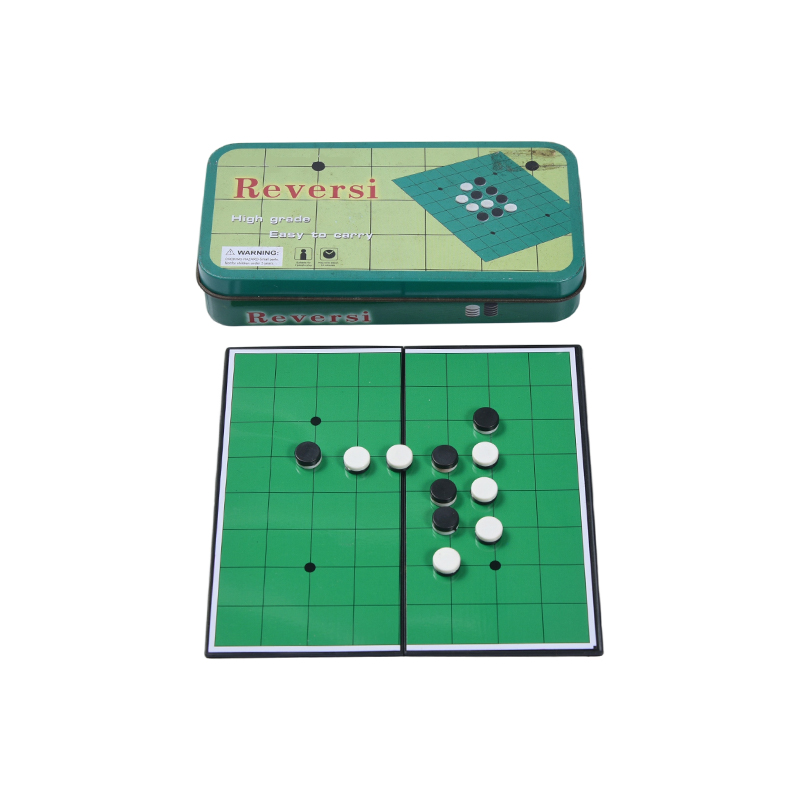 Grønt metall tinnetui Portable Reversi (Othello) Game