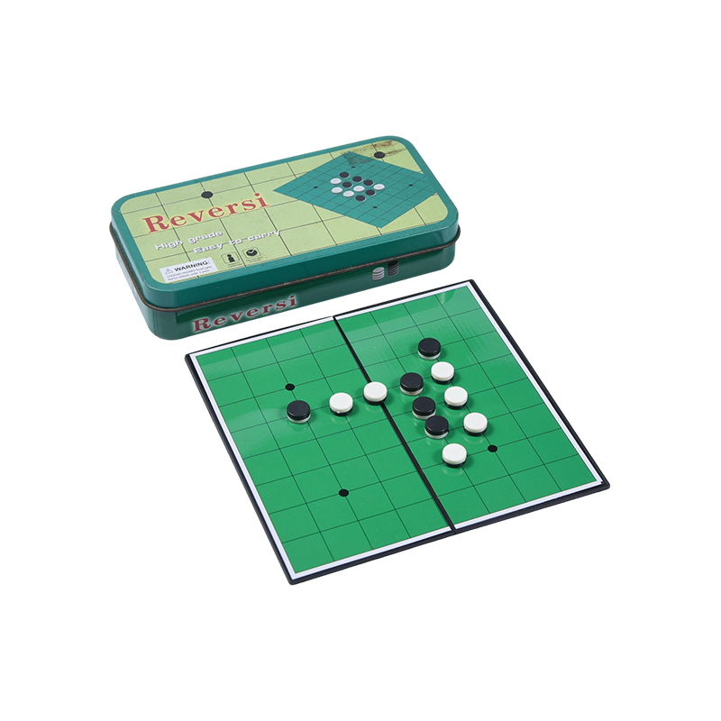 Grønt metall tinnetui Portable Reversi (Othello) Game