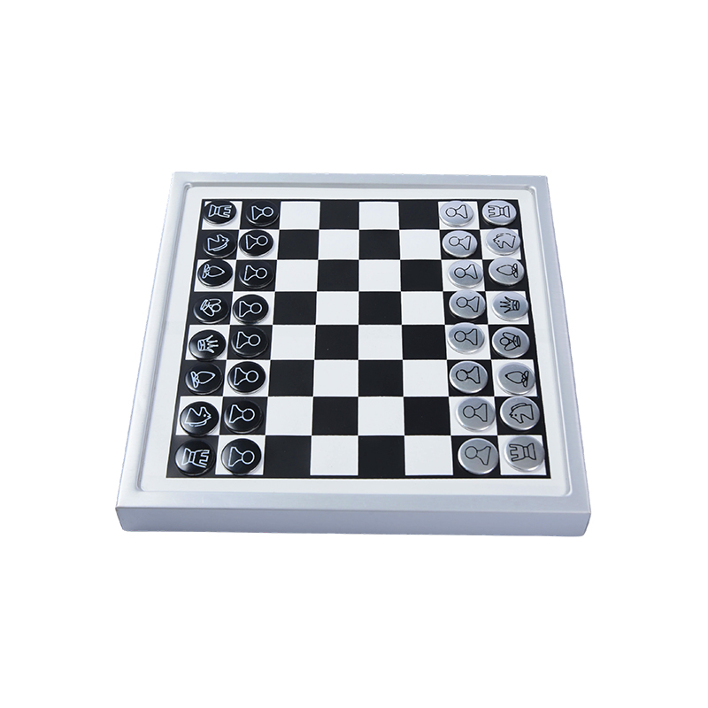 Modern White Frame Edition Veggmonterbart magnetisk sjakksett