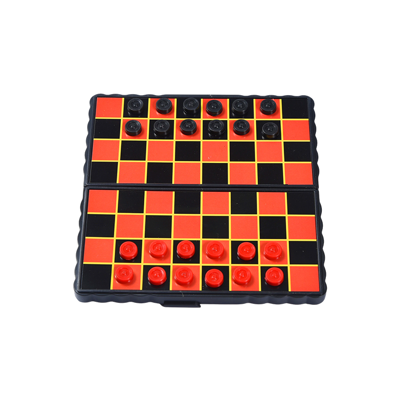Compact Travel Edition Magnetic Foldable Checkers Game