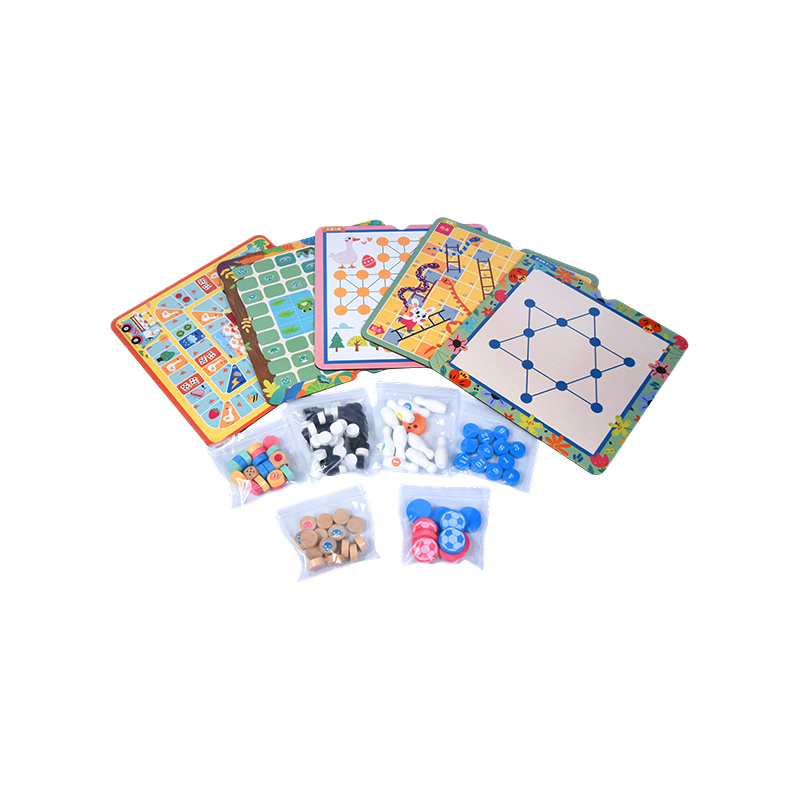 Klassisk familieunderholdningssamling Multi-Game trebrettspillsett