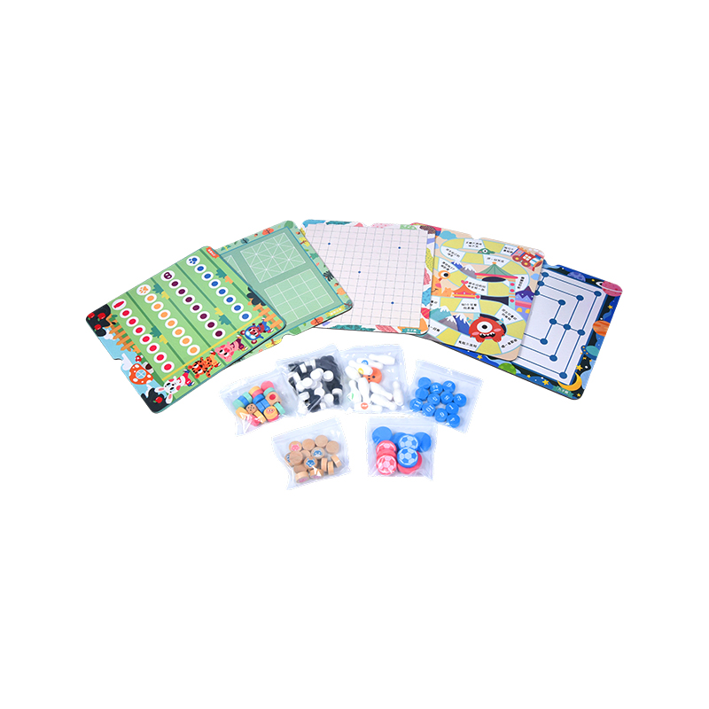 Klassisk familieunderholdningssamling Multi-Game trebrettspillsett