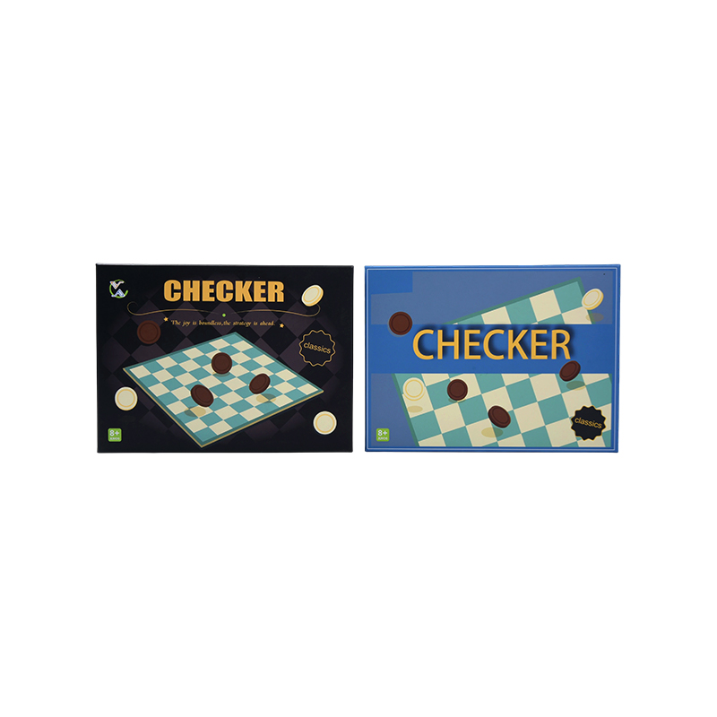 Wooden Checkers Board Game – Klassisk strategispill med to emballasjealternativer