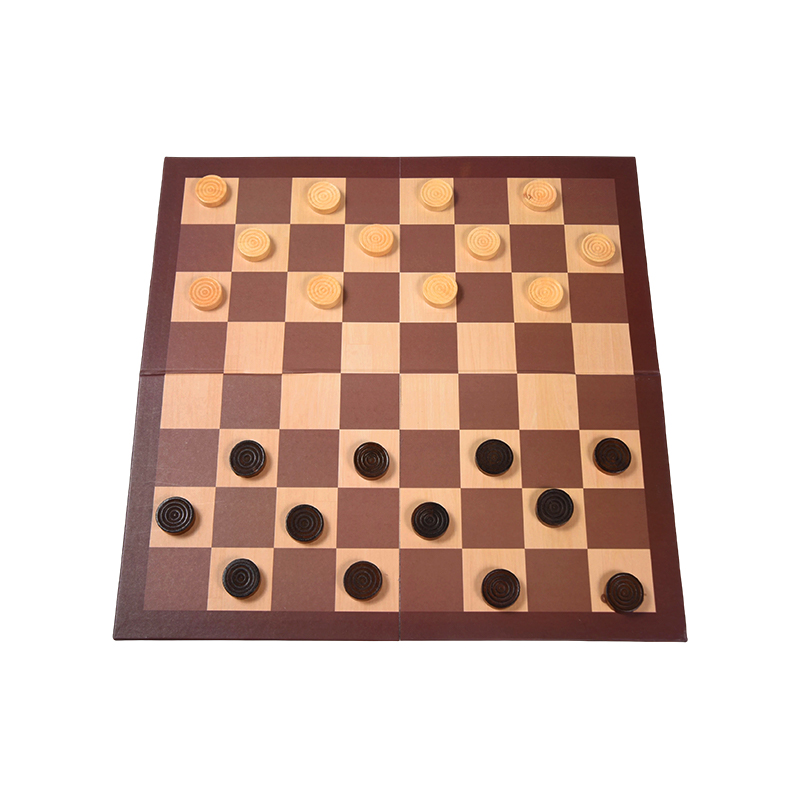 Wooden Checkers Board Game – Klassisk strategispill med to emballasjealternativer