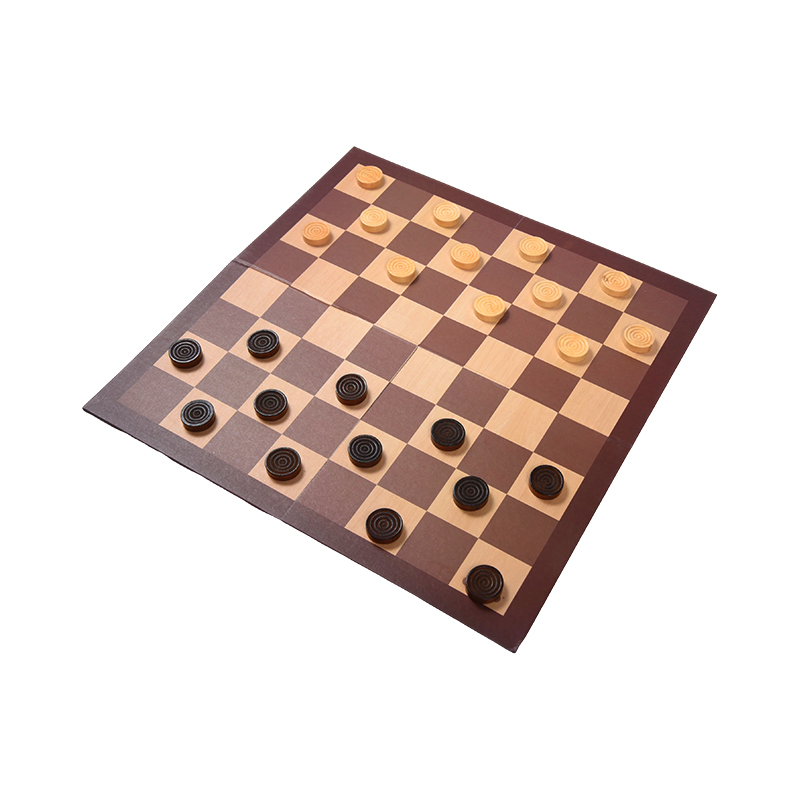 Wooden Checkers Board Game – Klassisk strategispill med to emballasjealternativer