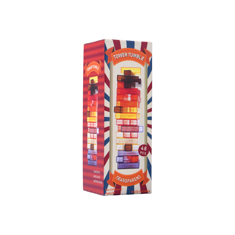 48-delers fargestablingsutfordring Transparent Tower Tumble Game