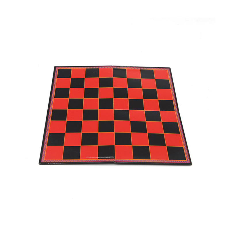 Klassisk 2-i-1 dam-, sjakk- og Tic-Tac-Toe-tinnsett