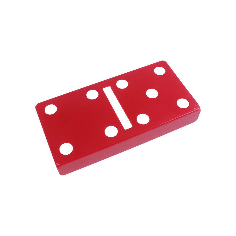 Red Polka-Dot Edition - klassisk domino- og krybbesett