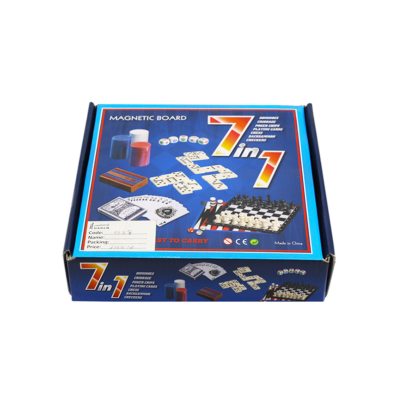 Klassisk flerspillsett - Combo for sjakk, domino, poker og dam