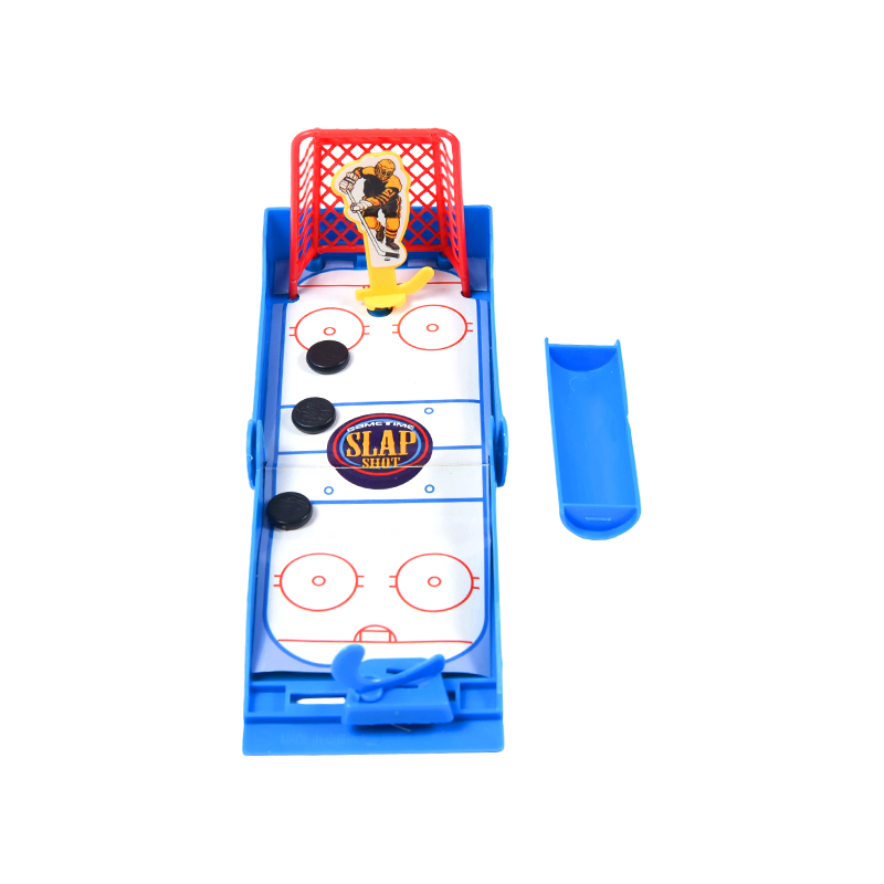 Kompakt stasjonær ishockey med fjærbelastet Launcher Slap Shot Mini Hockey Game